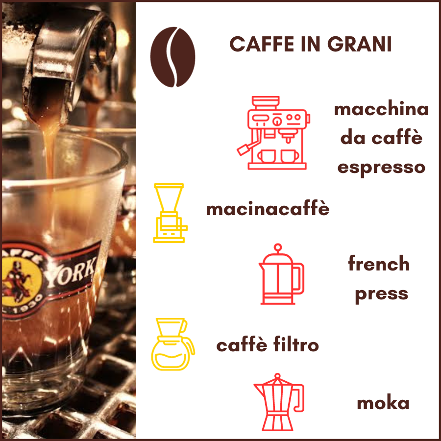 metodi di estrazione del caffè in grani, caffe in grani adatto a macchina da caffe espresso, moka, french press