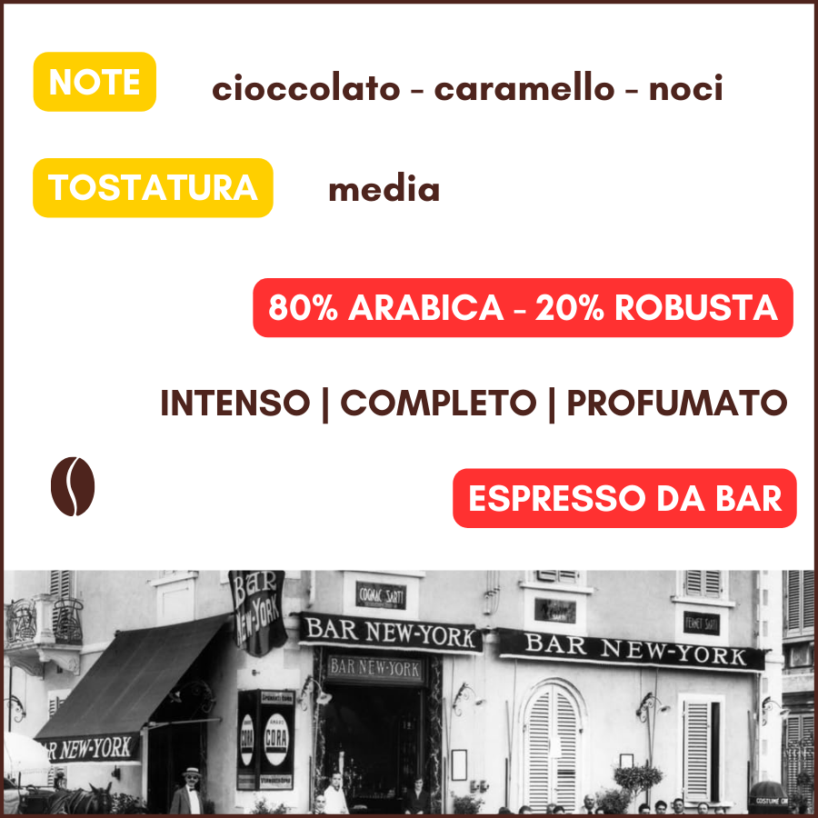 CARATTERISTICHE, TOSTATURA, NOTE OLFATTIVE DELLA MISCELA CAFFè IN GRANI DI ALTA QUALITà, 80% ARABICA, 20% ROBUSTA